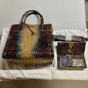 Caroline Brahmin women's satchel with wallet